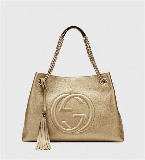 gucci metallic soho bag pre owned|gucci soho shoulder bag large.